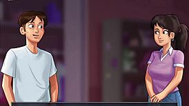 in summertime saga 213, a milf character gets involved in cartoon adventures