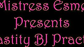 ebony mistress practices blowjob with strapon