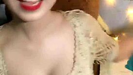 In this casual scene, the horny guys can't stop staring at those big tits on display