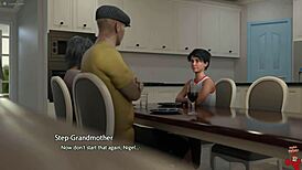 in this hentai game, i'm fingering my step granny to orgasm