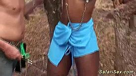 African Men With Monster Cocks In Outdoor Orgy Facial.