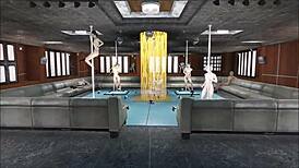 fallout 4 multi pole dance in sexy anime style