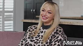 Jessica Starling Strips Clothes in BBC Interview with Big Natural Tits