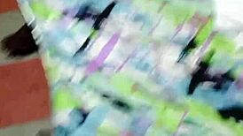 Tall 65-year-old ebony granny bent over for big black cock in horny trenches fucking.