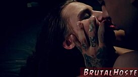 Best mates Aidra Fox and Kharlie Stone in anal gape strap-on bondage