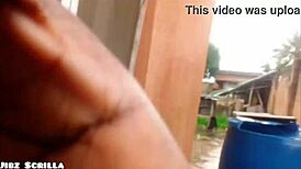 Busty Scrilla Babe Takes Big Black Cock in Wet Doggy Style Outdoors