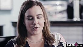 huge tits milf maid natasha nice cleans house for horny couple blowjob