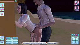 i play more sexy beach resort gameplay, using vibrator on anime girl for blowjob and anal cumshot.