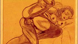 i love these vintage erotic drawings, theyre so antique and retro.