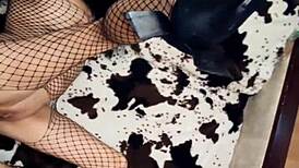 sexwife interacts with her fans in stockings and lingerie