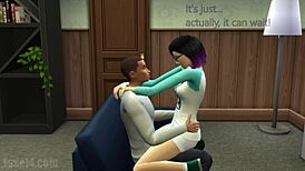 Lucy and Aiden play rough games with blowjobs and anal in this submissive scene