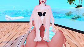 perverted mermaid deepthroats huge bbc in pov cosplay