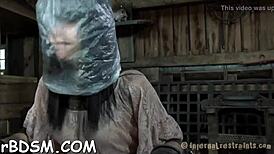 Brunette Babe Uses Sex Toy for Masturbation and Cum in BDSM Scene