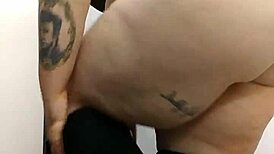 chubby bbw undressing in public changing room