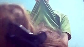 Couple films themselves fucking doggy style in thong and panties.