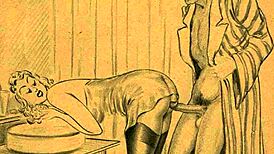 i explore vintage drawings from antique comics