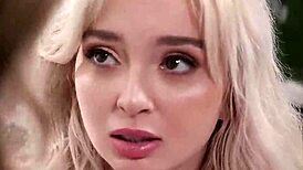 Sad Blondie Gangbanged by Bestie and 8 Huge Dicks in Dogfart Scene