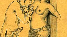 i explore vintage drawings from antique comics