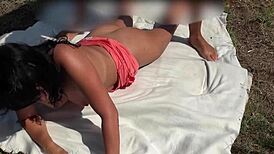 Rough outdoor quickie with big cocks on the meadow