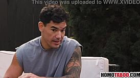 Hey, straight step brother learns gay sex tricks today! 😜