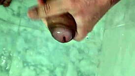 Twink jerks off in shower, part 2, cute and exotic