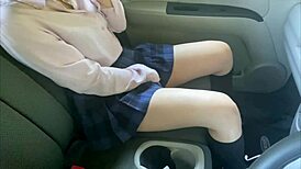 Girl Student Borrows Car Key For Masturbation.