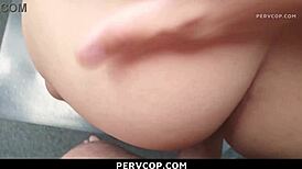 officer catches teen shoplifting and dominates her in the garage 😏