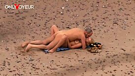Older dude banging hot milf right on beach shore!