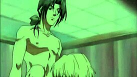 In this anime compilation, three characters dive into a dirty threesome fuck fest