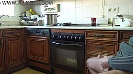 Unbelievable! Indian Bhabhi Gulps My Cumshot After Flashing My Massive Dick in Kitchen!