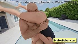 Luna Luxe sucks Jmac's huge dick in flexible ways.