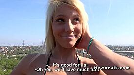 French Blonde Girlfriend Screams During POV Anal Fucking with Big Cock in Hardcore Scene!