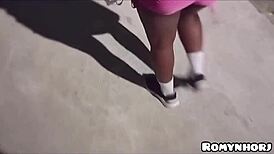 Fazendo caminhada na rua do rio de janeiro, dotado fode desconhecida sem camisinha e goza dentro