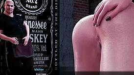 Monica gives footjob and rubs cock in fashion business 15