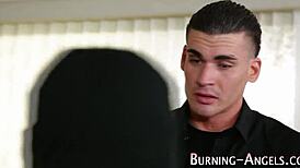 Man, this emo slut took a massive cum facial after hardcore action