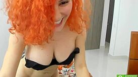 Watch this redhead babe get her asshole licked!