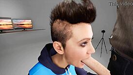 Teen Chokes On Deepthroat Blowjob In 3D Hentai.