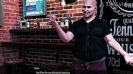 Monica gives footjob and rubs cock in fashion business 15