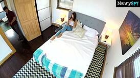 Nanny Cam Catches Charity Playing with Her Pussy