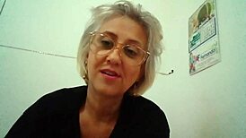 Blonde milf says, 'It's just another fuck, Mr. Rave, don't be fooled.' Part ii with big tits in lingerie.