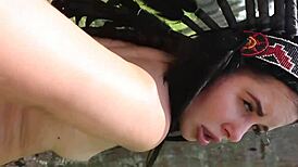 lover takes model to their hotel room for hot anal sex during holidays with big cock