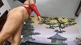 Sophia Wolf turns the tables behind the cameras, worshipping ass and tits with juicy pussy play in homemade lingerie.