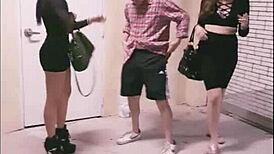 i watch amadahy and miskha kickin' andrea's balls hard outdoors