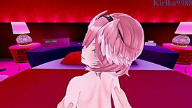 Sakamata Chloe and Takane Lui in Intense POV Hentai