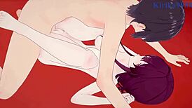 Serval Landau and Kafka have intense sex, i creampie her big tits in this honkai star rail hentai.