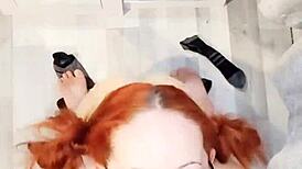 Kitty Sucks Long Hard Dick, Drinks Piss, Gets Spat On, Tastes Cum