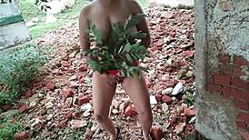 Beautiful big-boobed bhabhi in hot forest sex scene with my neighbor