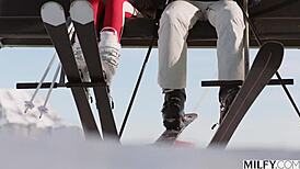 Hot brunette toys shaved pussy to orgasm with dildo