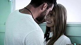 This teen is seducing and fucking her old teacher roughly