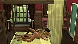 Hey, wanna watch Santu aunty play with neighbour guy?